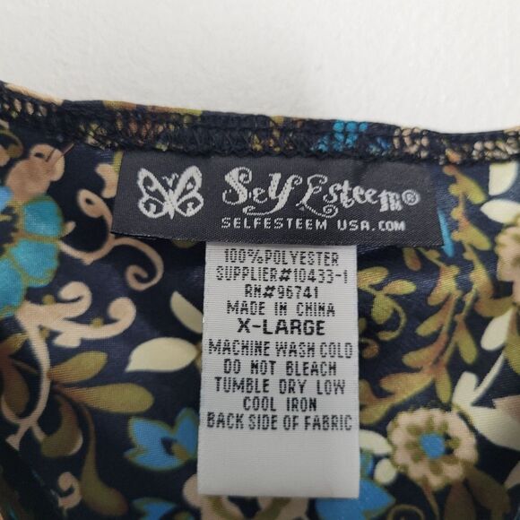 Vintage y2k self esteem paisley print satin tie back babydoll preppy going out - Picture 4 of 7